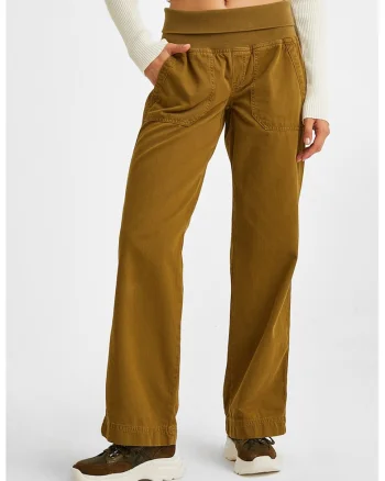 Pantaloni din bumbac cu croiala dreapta, Caramel