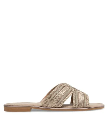 Sandale dama,  590558861171440, Piele ecologica, Auriu