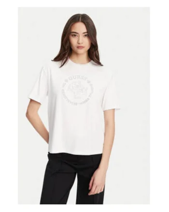 Tricou regular fit din viscoza cu logo brodat pe piept