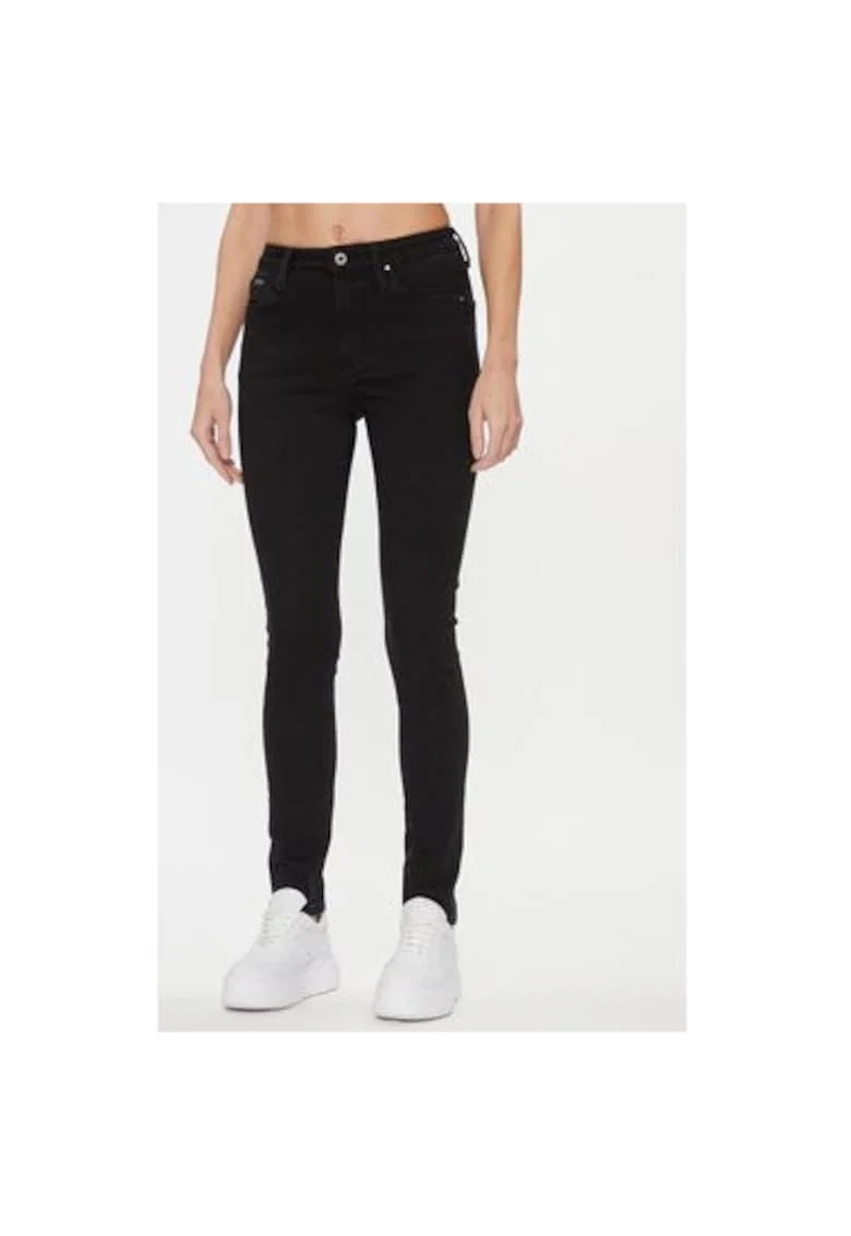 Pantaloni dama  PL204584XG6, Bumbac/Poliamida, Negru, Negru
