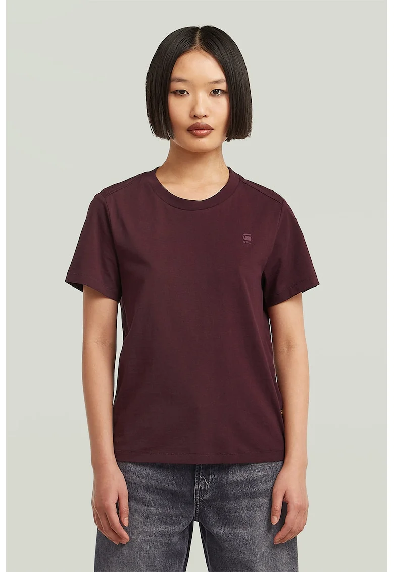 Tricou uni de bumbac organic, Violet tyrian