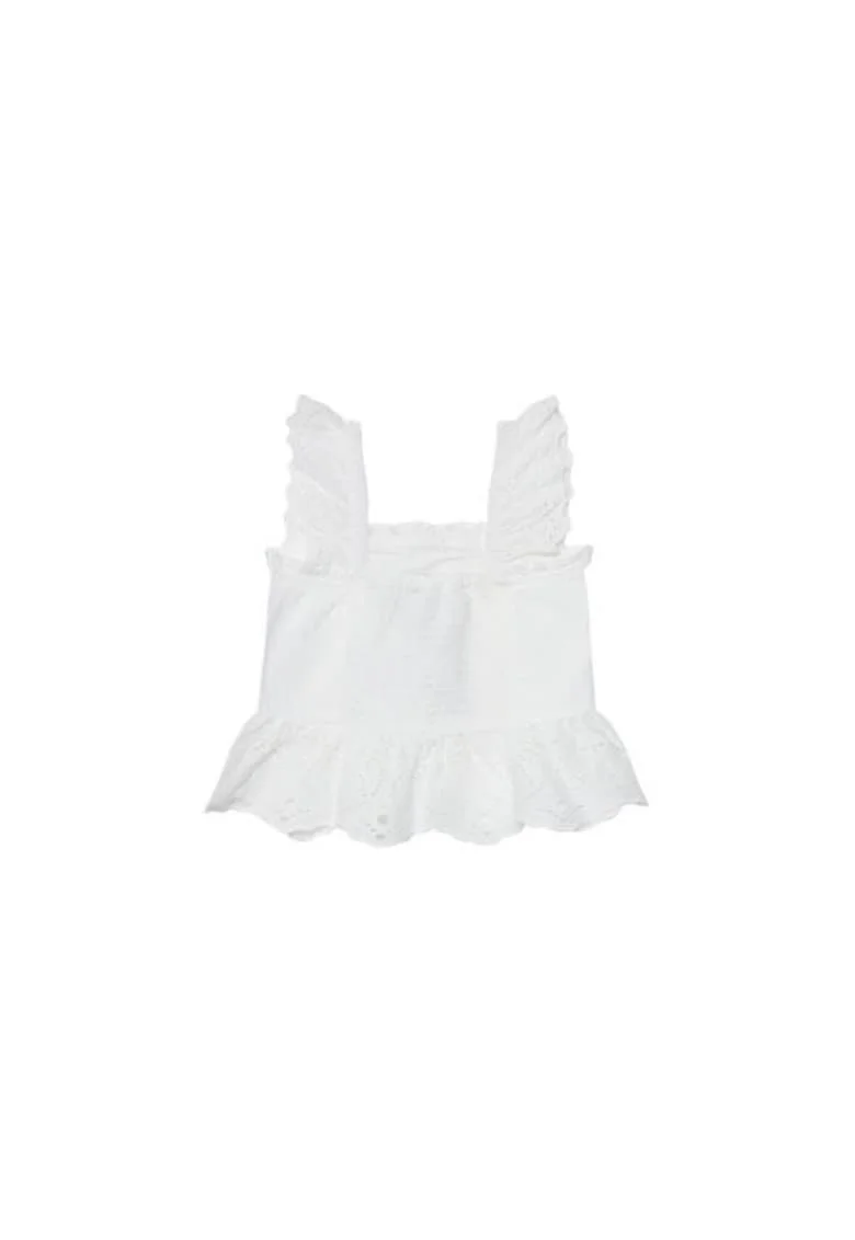 Top din bumbac cu model uni