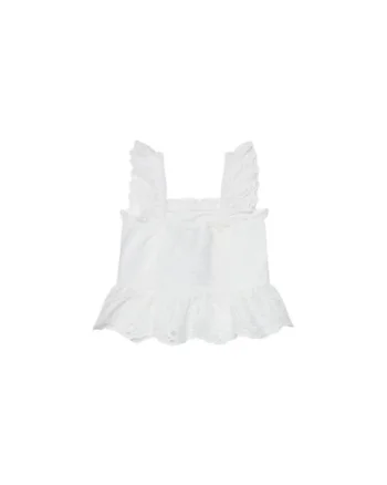 Top din bumbac cu model uni