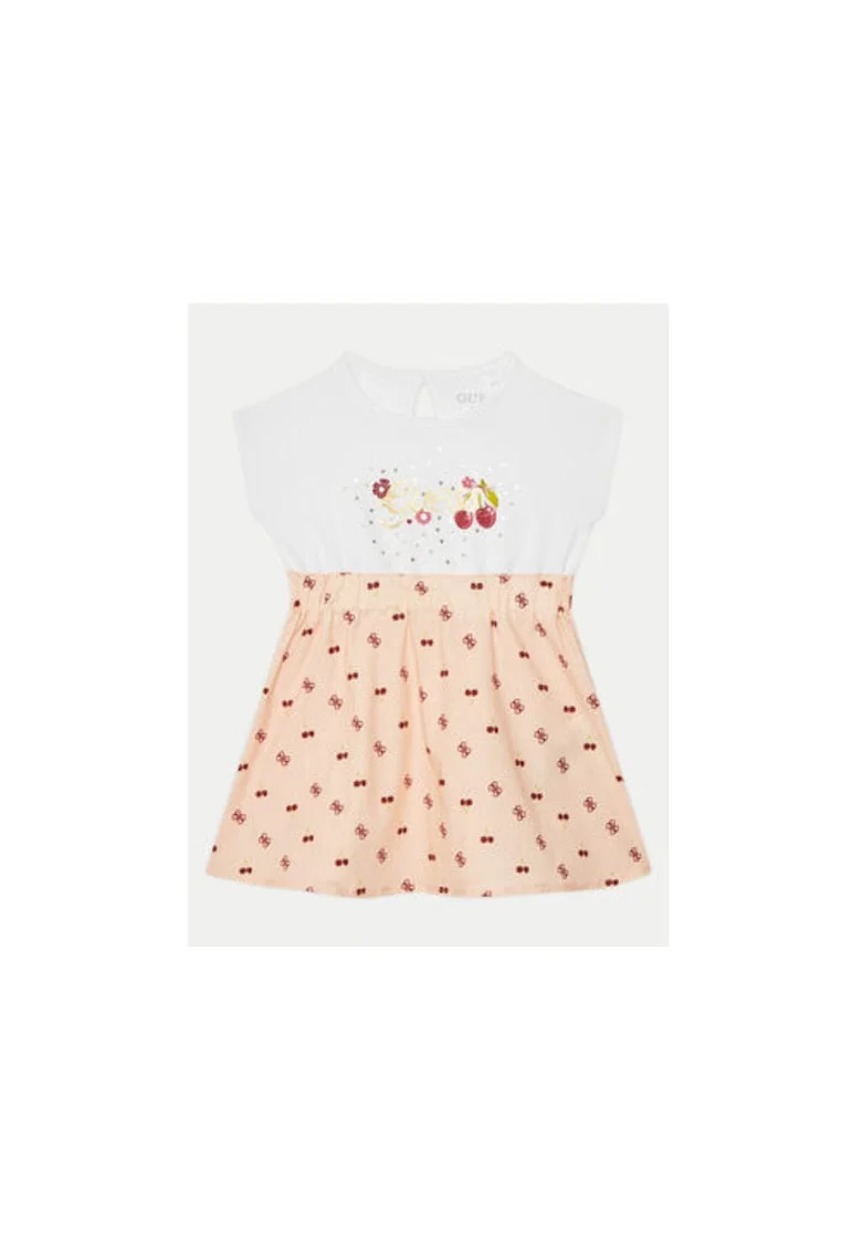 Rochie din amestec de bumbac organic cu imprimeu