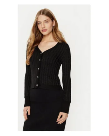 Cardigan uni cu decolteu in v