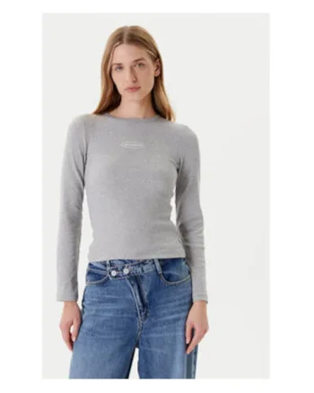 Bluza cu decolteu la baza gatului, Gri