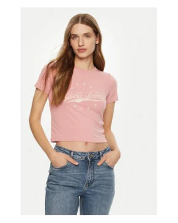 Tricou Din Bumbac Crop Cu Logo