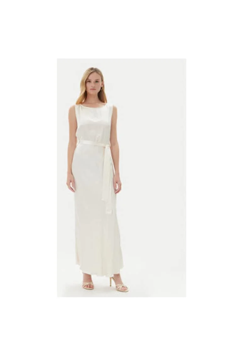 Rochie dama  TD0766, Viscoza, Ecru, Ecru