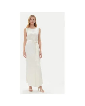 Rochie dama  TD0766, Viscoza, Ecru, Ecru