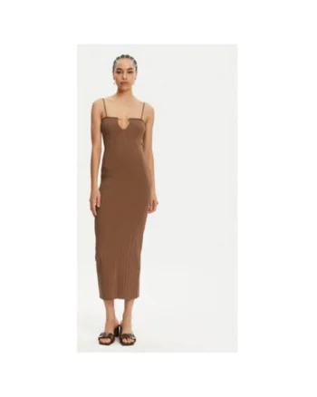 Rochie dama  24E241KN3582355, Viscoza/Poliester, Maro, Maro