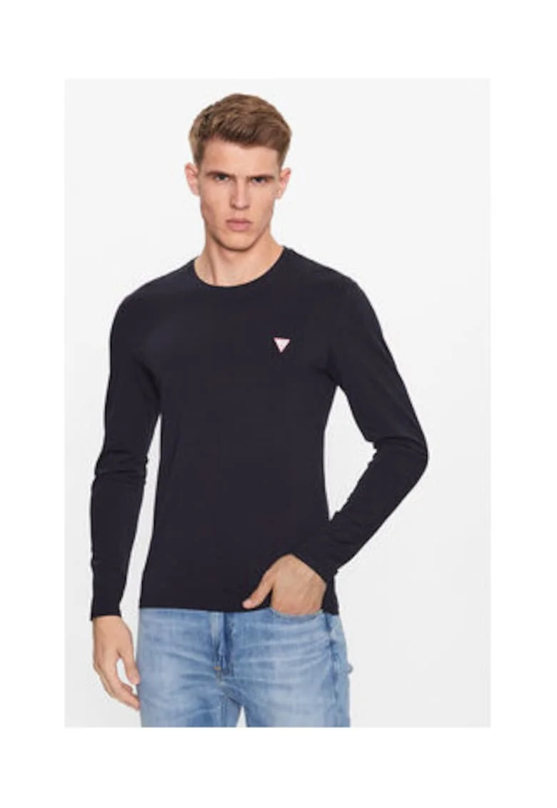 Bluza cu maneca lunga si decolteu rotund,