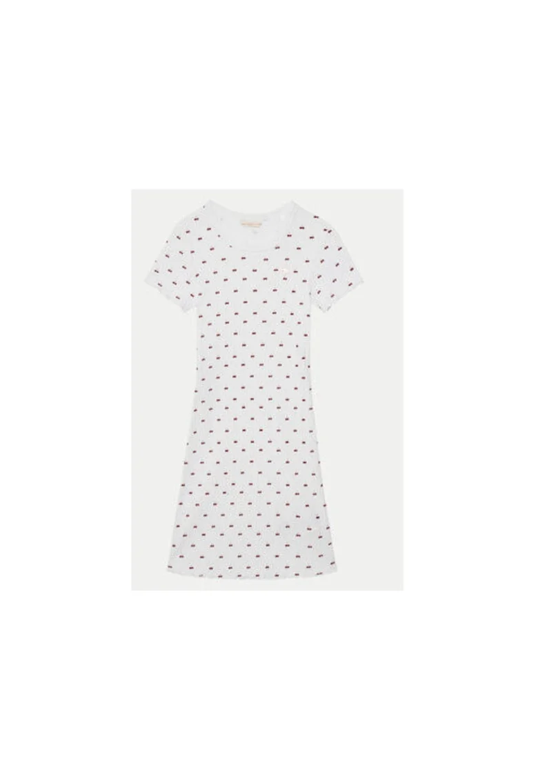 Rochie dreapta cu model cu decolteu rotund