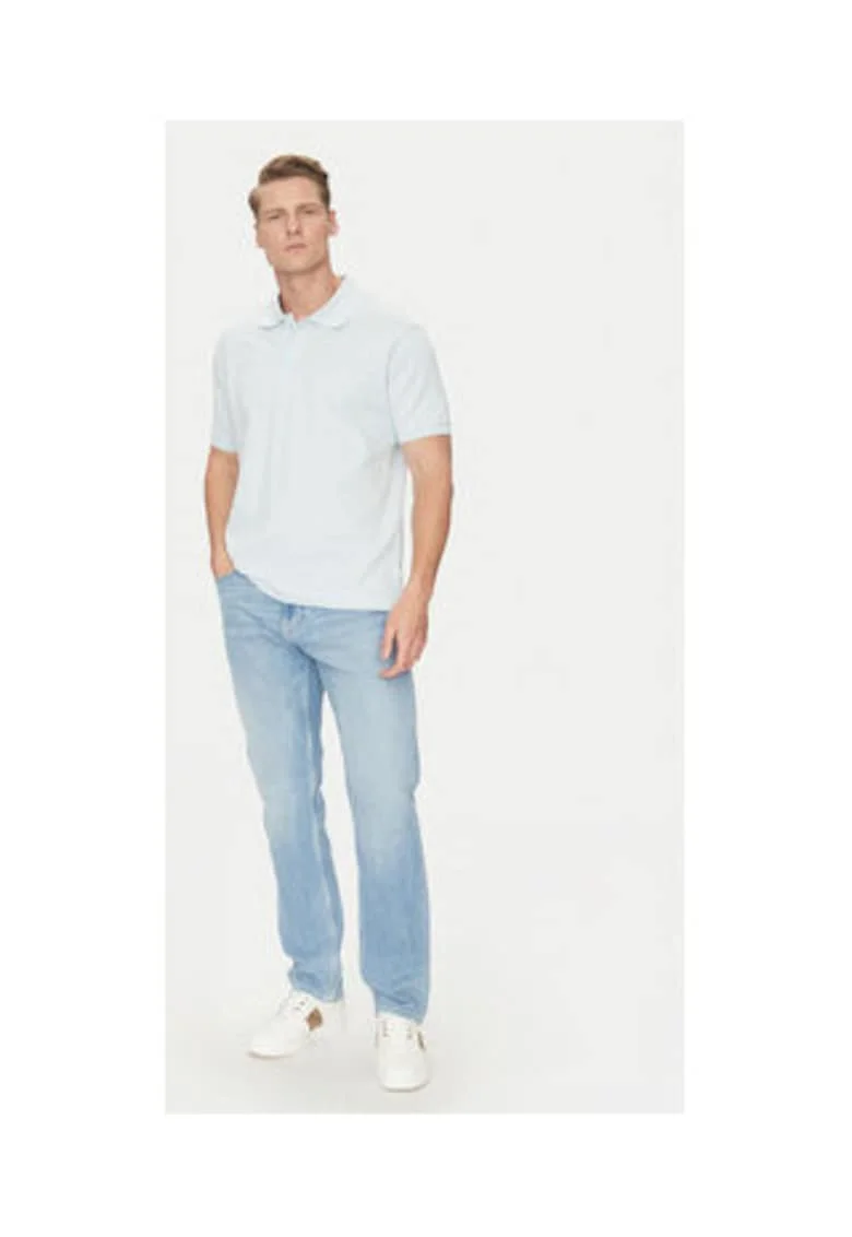 Tricou uni cu guler polo