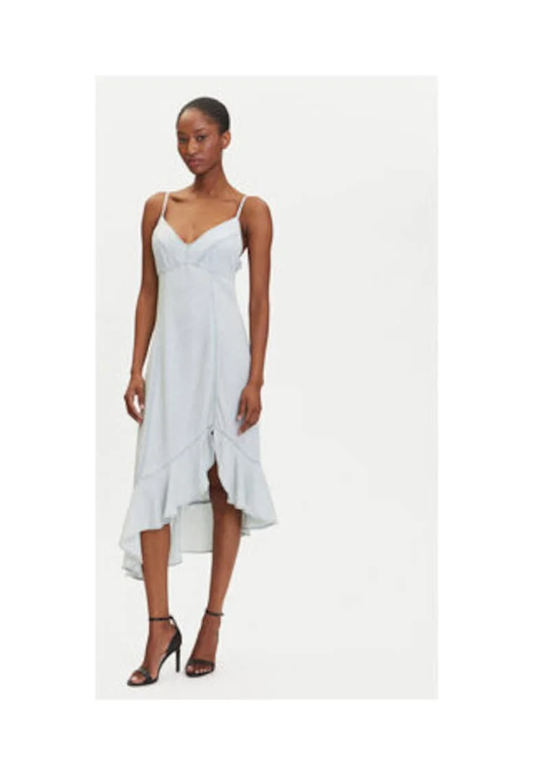 Rochie asimetrica din amestec de lyocell,