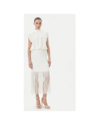 Rochie dama  BBW4432, Poliester/Elastan, Alb, Alb