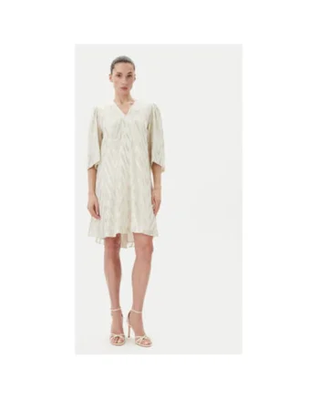 Rochie dama  BBW4579, Viscoza, Bej, Bej