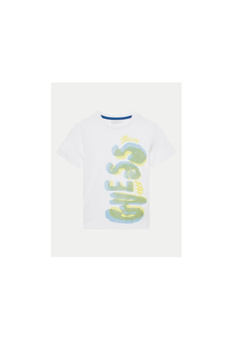 Tricou din bumbac cu logo contrastant