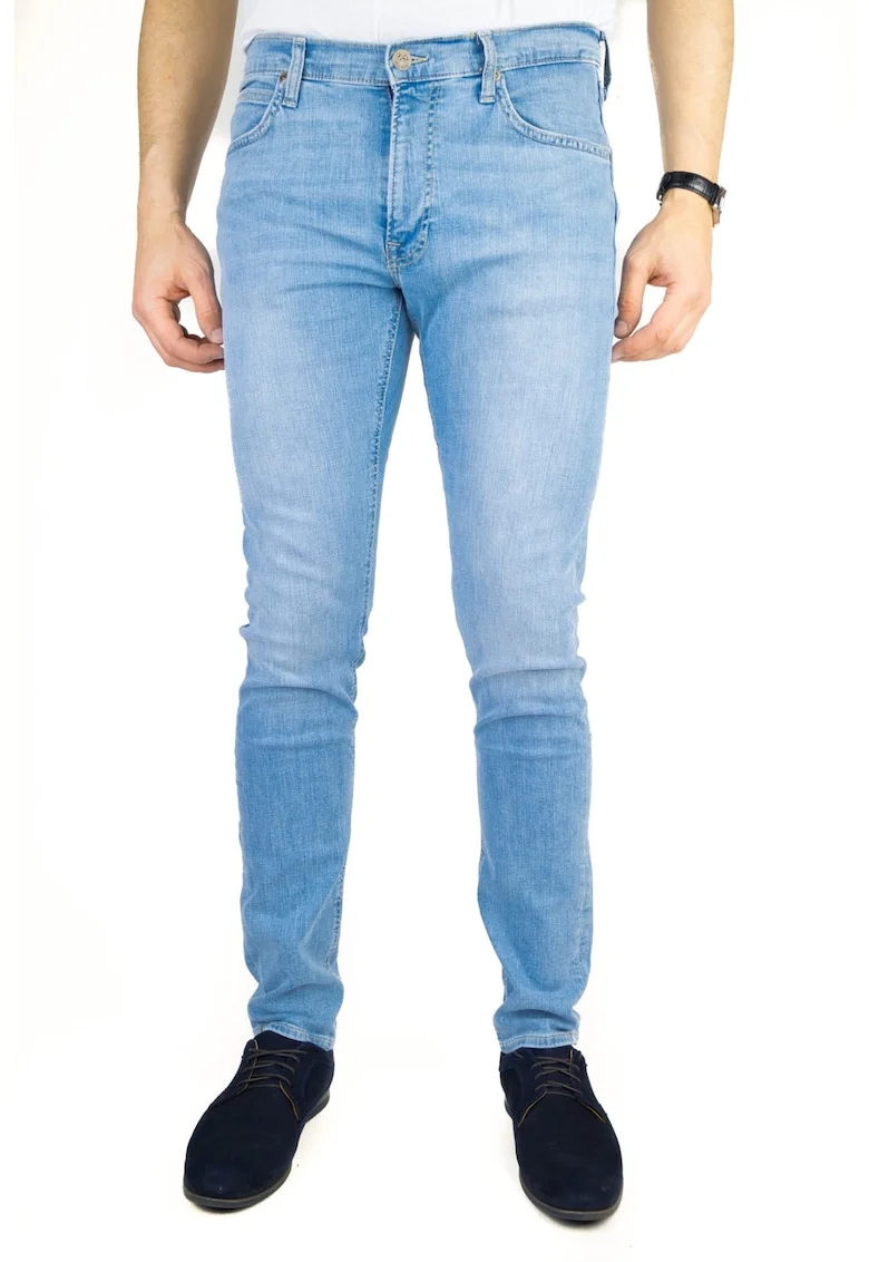 Blugi Barbati,  Luke, W36-L32, 100% Bumbac, Fermoar, Lungi, Talie Medie, 5 Bunzuare, High-Quality, Albastru