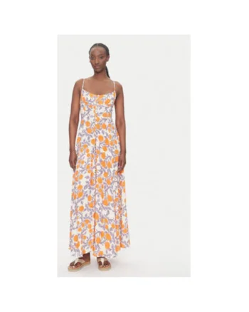 Rochie de vara dama  PT2748CLD001, Viscoza/In, Portocaliu, Portocaliu