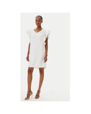 Rochie cocktail dama  FR25SD1024W46001, Sintetic, Ecru, Ecru