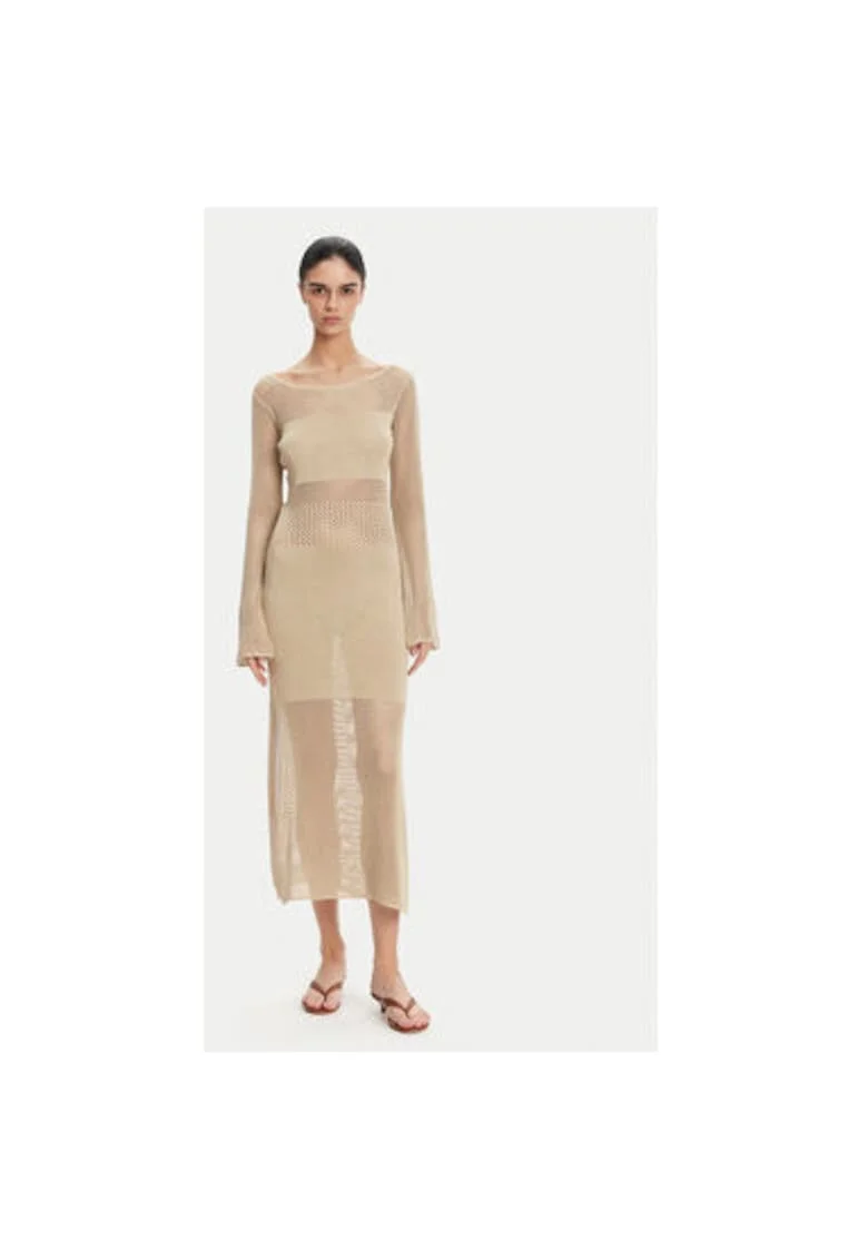 Rochie dama  FS25SD5004K514O7, Viscoza/lurex, Bej, Bej