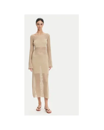 Rochie dama  FS25SD5004K514O7, Viscoza/lurex, Bej, Bej