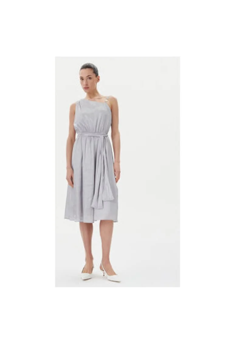 Rochie dama  FQ25SD2009W797T4, Poliester reciclat/Poliester, Argintiu, Argintiu