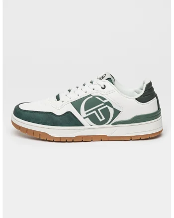 Pantofi sport low-cut cu model colorblock, Alb/Verde aquamarin