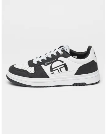 Pantofi sport low-cut de piele ecologica Milano, Alb/Negru
