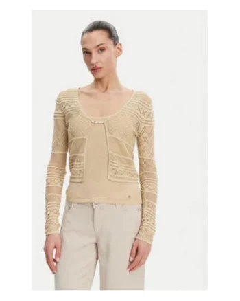Cardigan cu maneci lungi si decolteu rotund