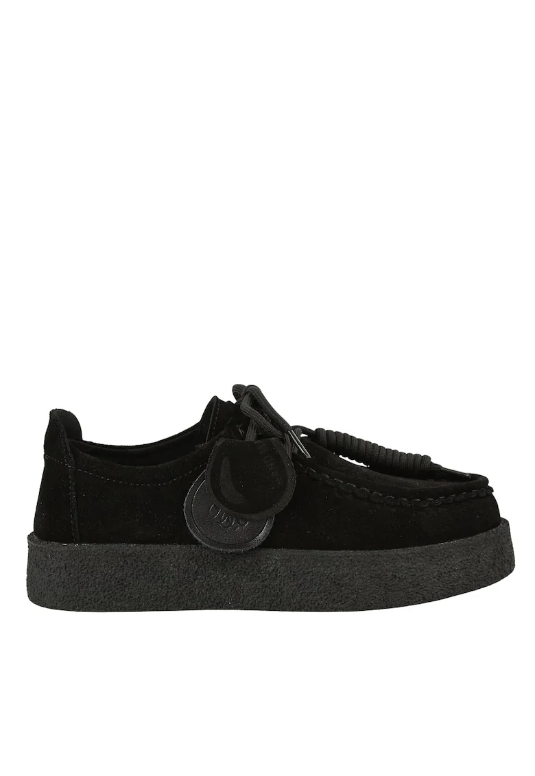 Tenisi casual, dama,  T003 negru, piele nabuc, Negru