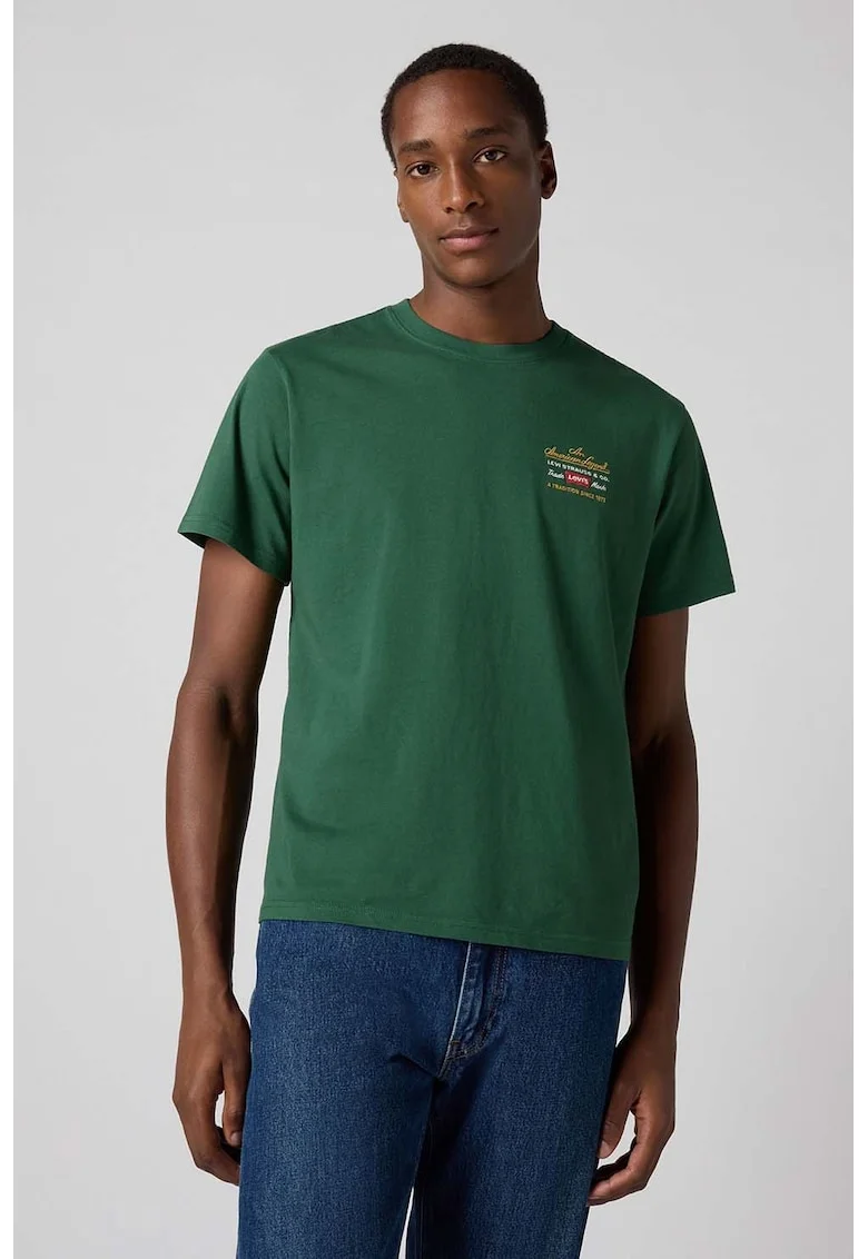 Tricou lejer de bumbac, Verde englez