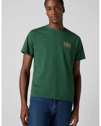 Tricou lejer de bumbac, Verde englez