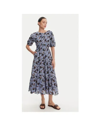 Rochie de vara dama  PL953695, Bumbac, Albastru deschis, Albastru deschis