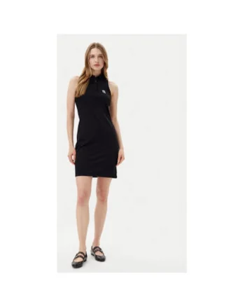 Rochie dama  A2W13041, Bumbac organic, Negru, Negru