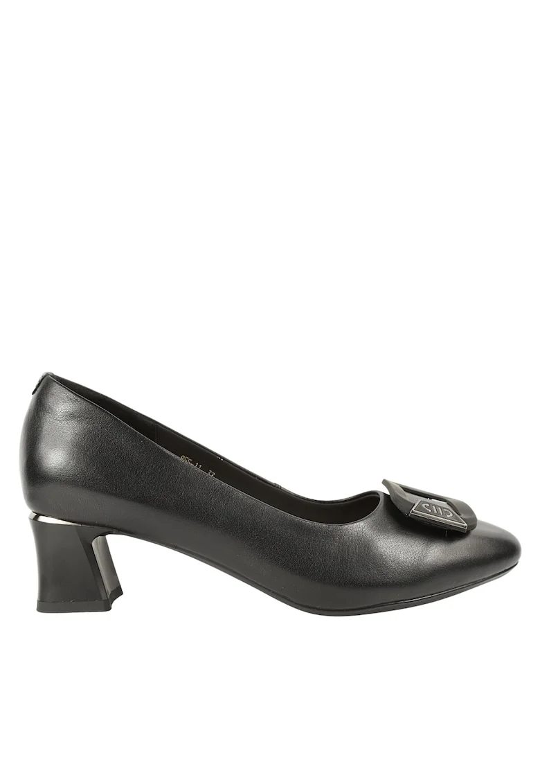 Pantofi casual, dama,  855-11 negru, piele naturala, Negru