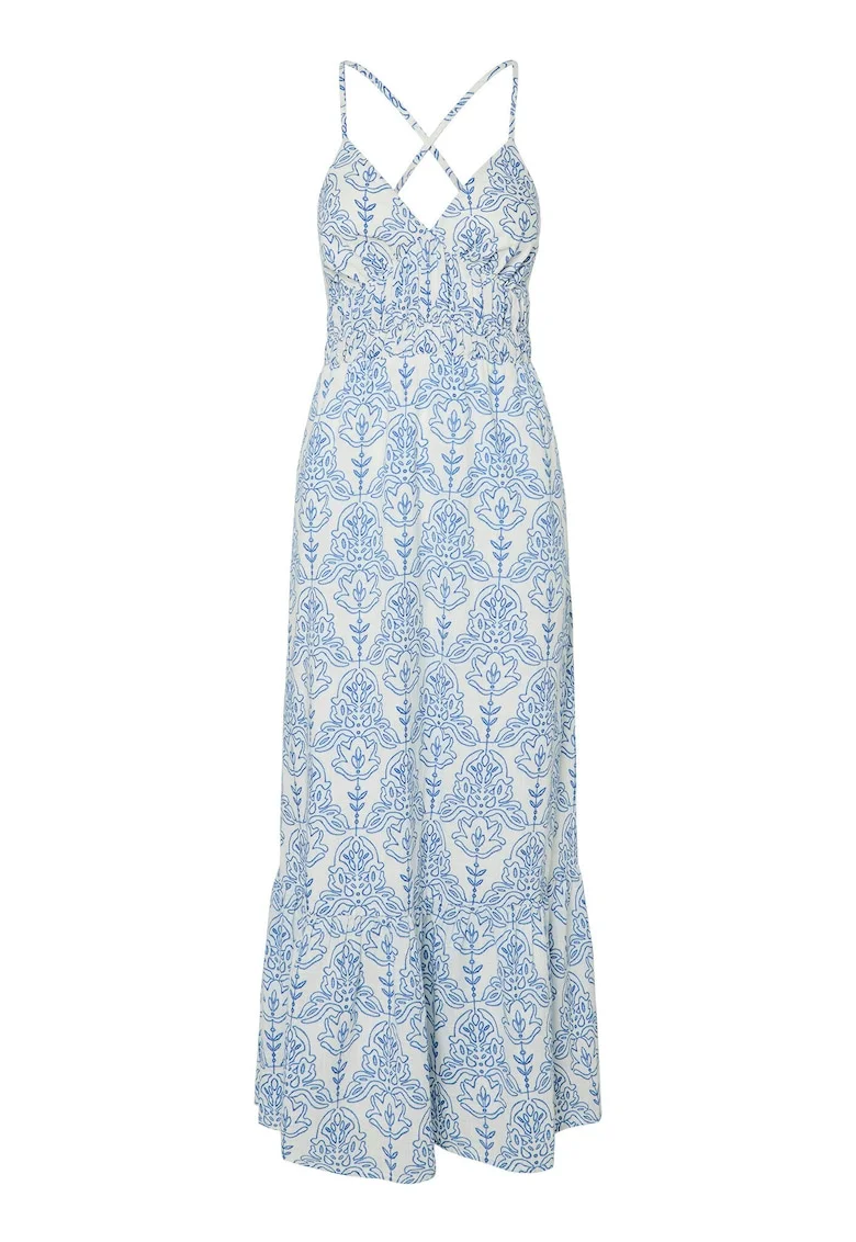 Rochie de vara dama  26036881, Bumbac organic, Albastru deschis