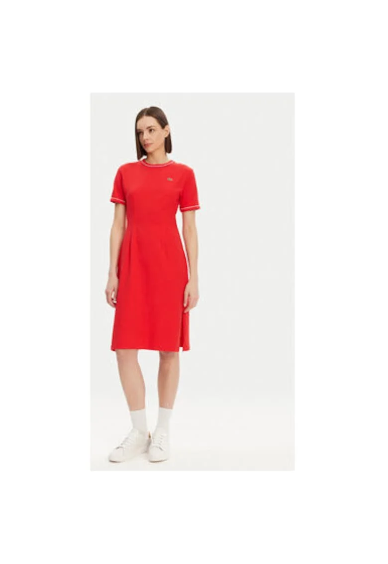 Rochie dama  EF9988, Bumbac, Rosu, Rosu