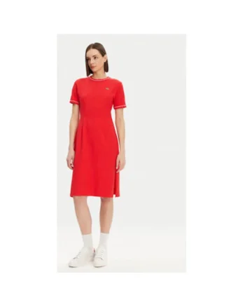 Rochie dama  EF9988, Bumbac, Rosu, Rosu