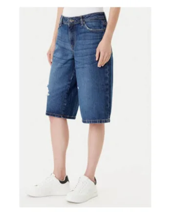 Pantaloni scurti din denim cu croiala larga