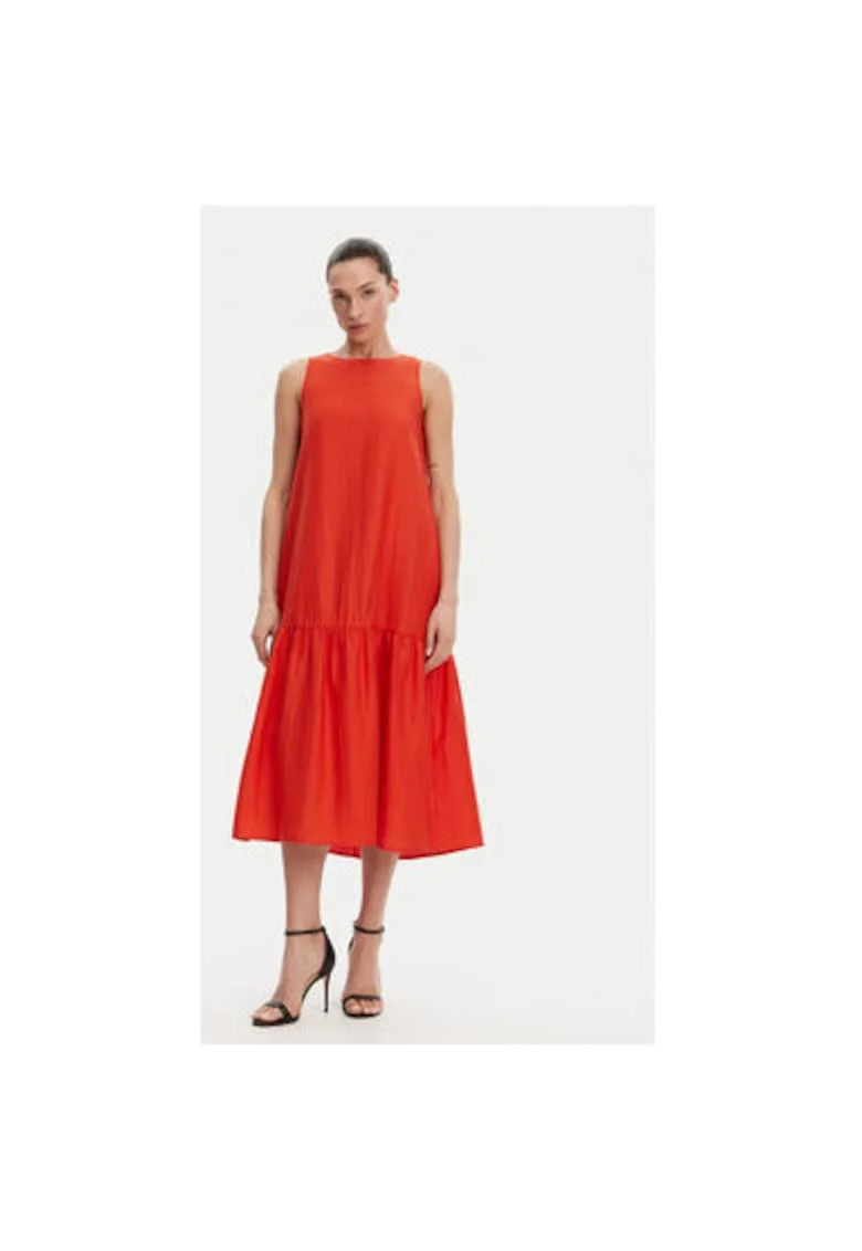 Rochie de vara dama  RP1MR066, In/Poliester, Portocaliu