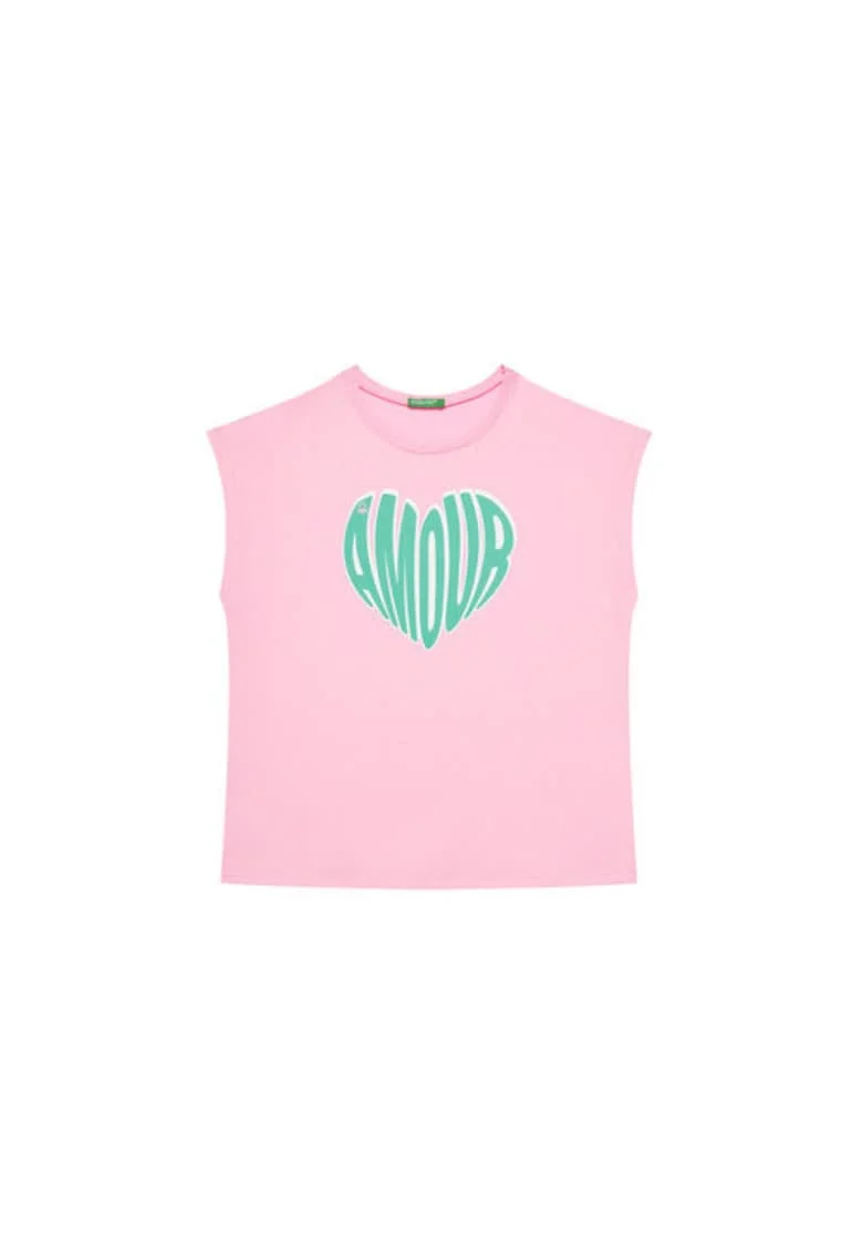Tricou pentru fete  3JERC10PB, Bumbac, Roz, Roz