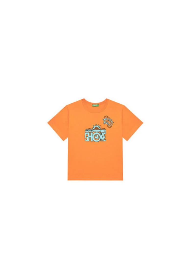 Tricou pentru baieti  3JERG10JQ, Bumbac, Portocaliu, Portocaliu
