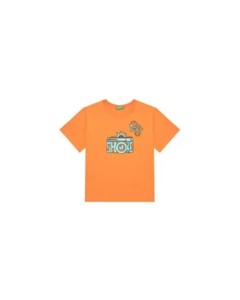 Tricou pentru baieti  3JERG10JQ, Bumbac, Portocaliu, Portocaliu
