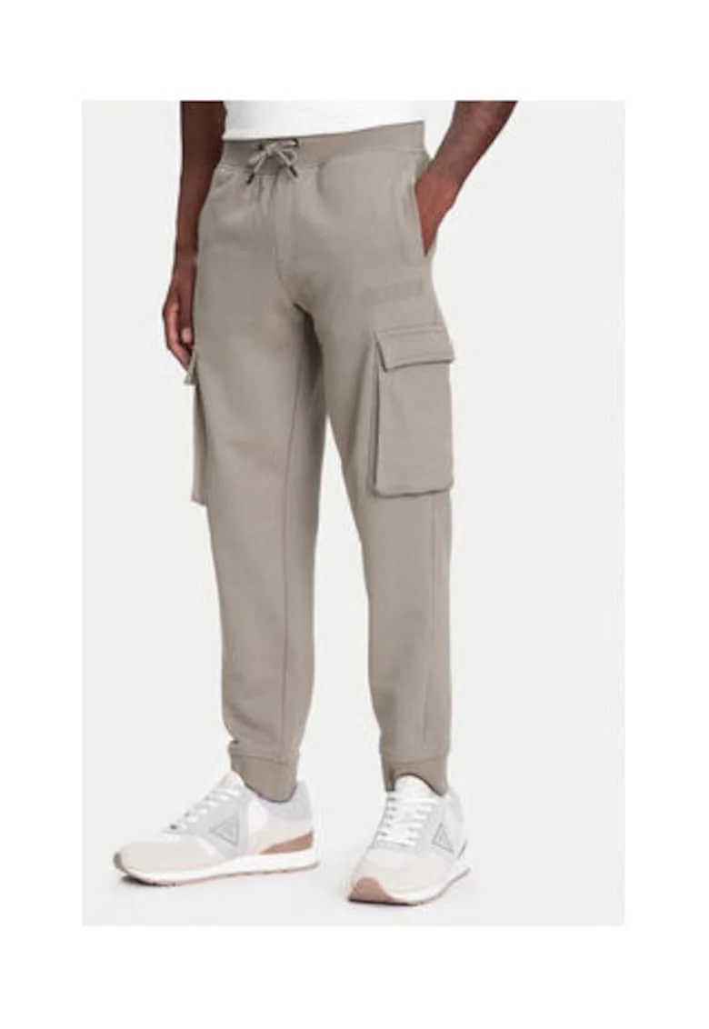 Pantaloni de trening, cu snur si talie inalta