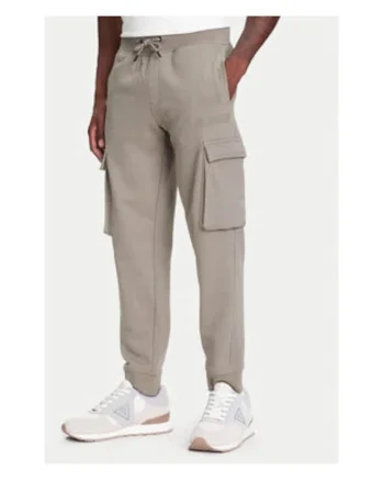 Pantaloni de trening, cu snur si talie inalta