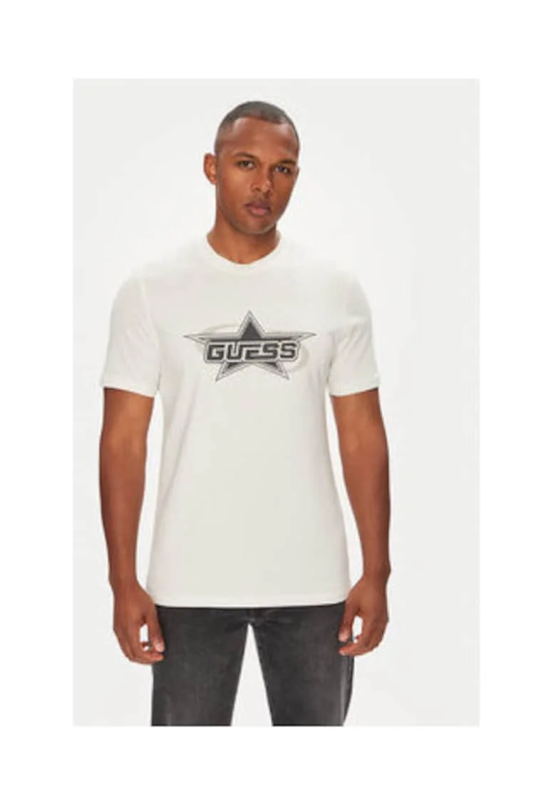 Tricou barbatesc din bumbac cu imprimeu grafic,