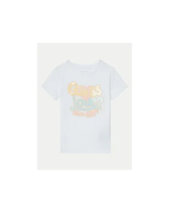 Tricou cu decolteu rotund si logo