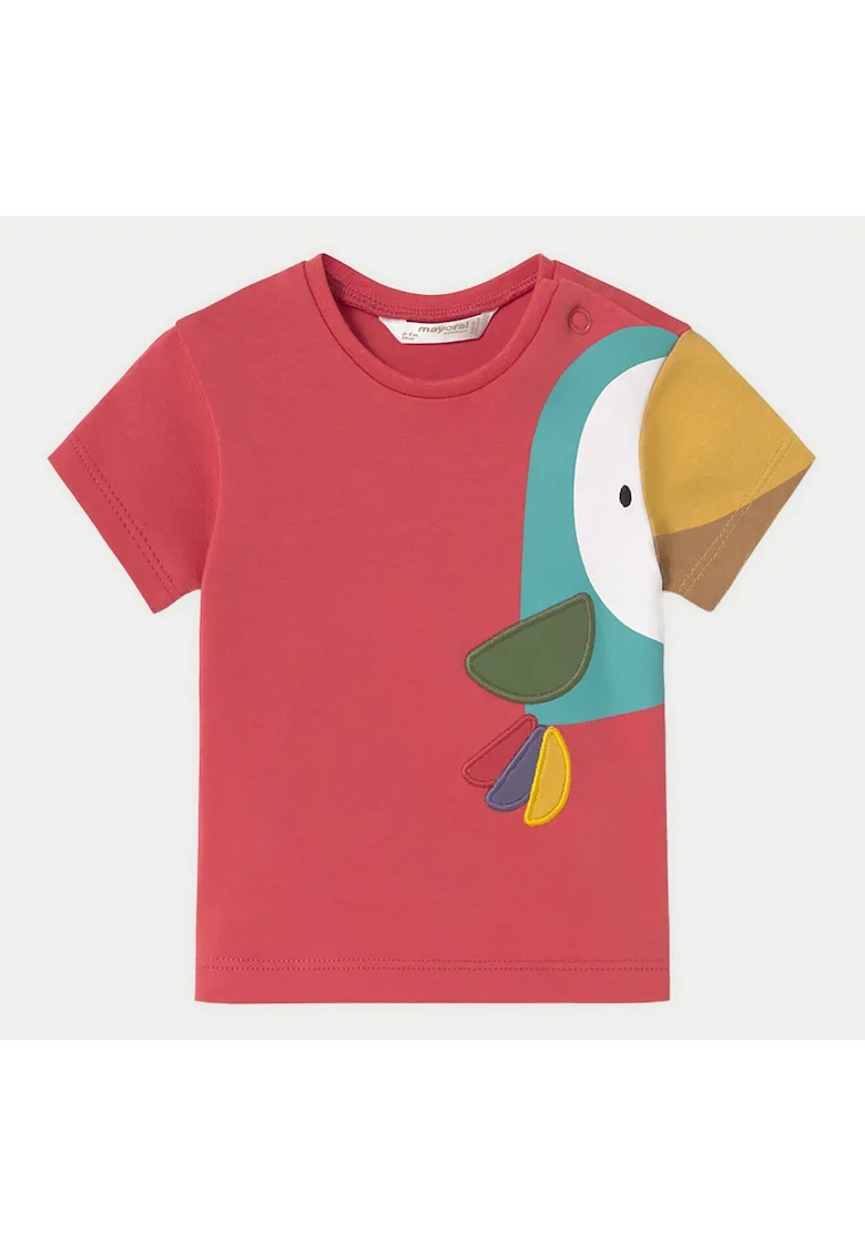 Tricou baieti  1037, Bumbac/Elastan, Rosu