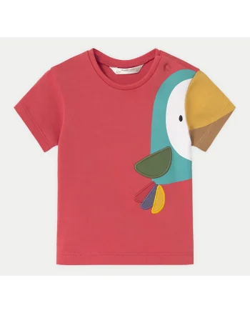 Tricou baieti  1037, Bumbac/Elastan, Rosu